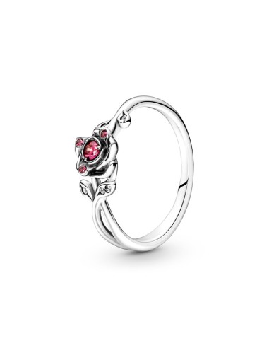 DISNEY BEAUTY AND THE BEAST PINK SILVER RING