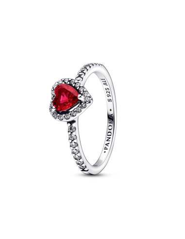 ANILLO EN PLATA DE LEY NIVELADO ROJO BRILLANTE