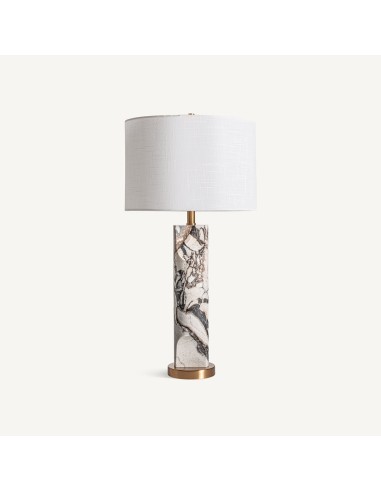 BLACK WHITE MARBLE TABLE LAMP