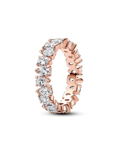 RING WITH A 14K ROSE GOLD PLATED BAN