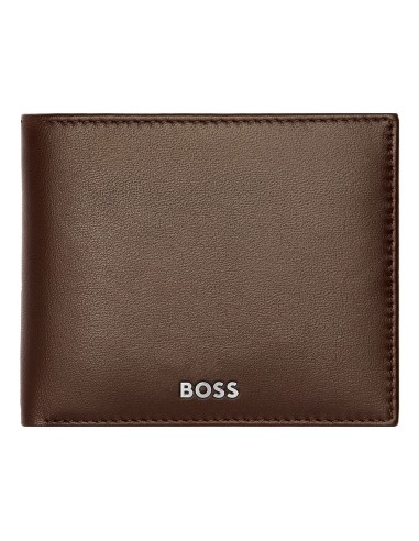 BILLETERO HUGO BOSS CON SOLAPA CLASSIC LISO MARRON