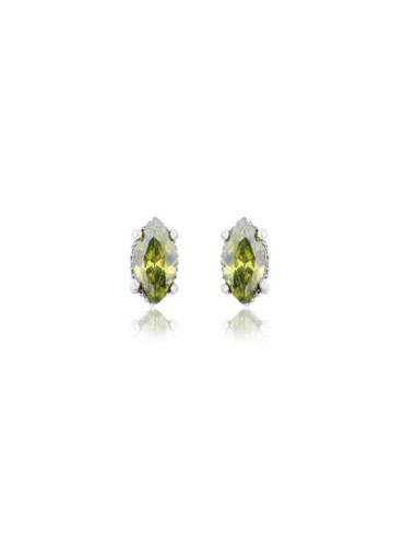 ROMEO SILVER EARRINGS WITH PERIDOT ZIRCONIA