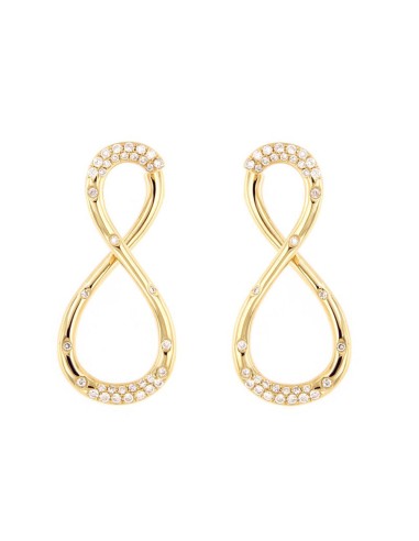 BRILLIANT YELLOW GOLD EARRINGS F EIGHT