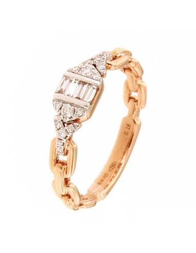 ROSE GOLD DIAMONDS RING WITH BODY F CHAIN