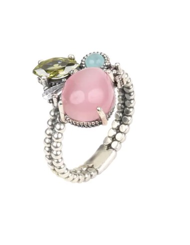 OPAL CORALINE SILVER RING
