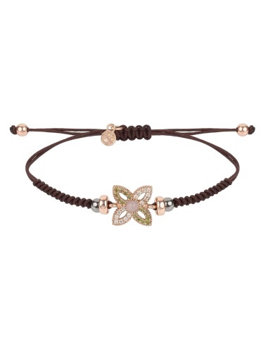 PULSERA PLATA CHLOE CUARZO ROSA ROSE