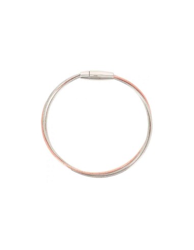 Bracelet PLATED SILVER TWO-COLOR DNA RODIO PINK