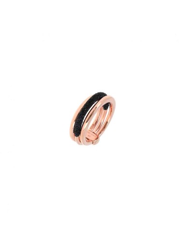 ANILLO PLATA CHAPADA ROSA POLVERE DI SOGNI NEGRO