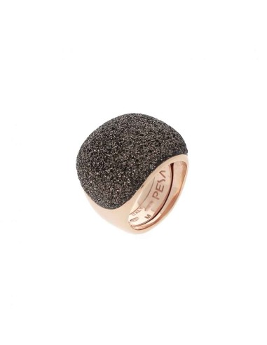 POLVERE DI SOGNI ROSE PLATED SILVER RING Brown