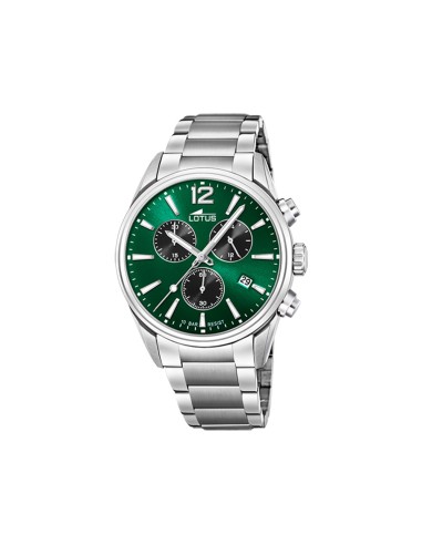 RELOJ LOTUS ACERO CRONO CON ESFERA VERDE