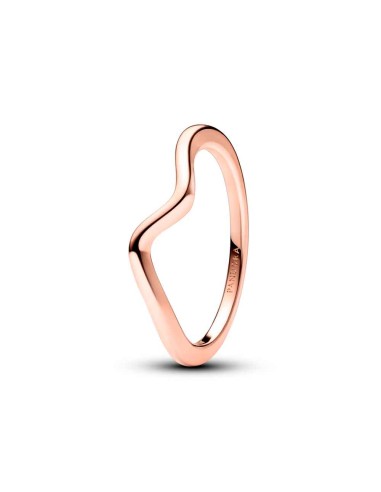 RING WITH A WAVE 14K ROSE GOLD PLATING