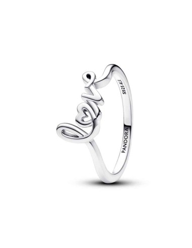 SILVER WEDDING RING LOVE HANDWRITTEN