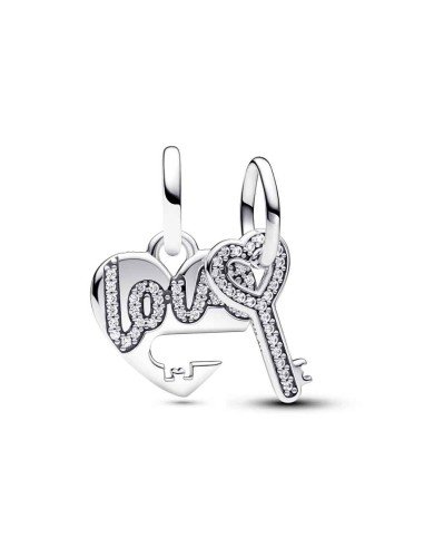 CHARM COLGANTE DIVISIBLE EN PLATA DE LEY CORAZN Y