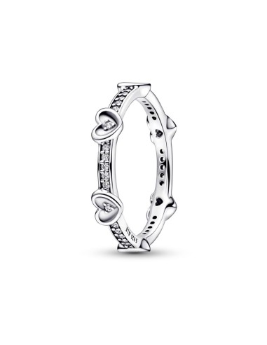RING IN STERLING SILVER RADIANT HEARTS SHINE