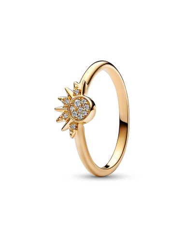 14K GOLD-PLATED RING CELESTIAL SUN