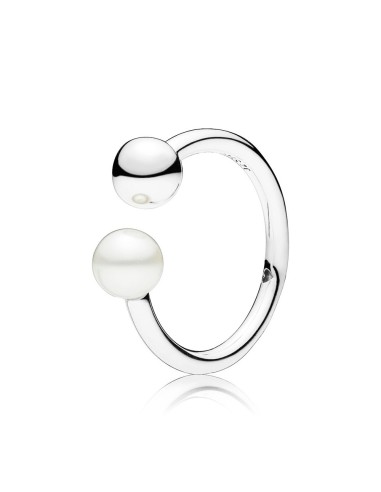 CONTEMPORARY PEARL SILVER RING