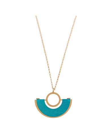 GOLD SILVER NECKLACE TURQUOISE SEMICIRCLE
