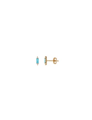 EARRINGS SILVER GOLD CIRCUMITE WHITE BLUE