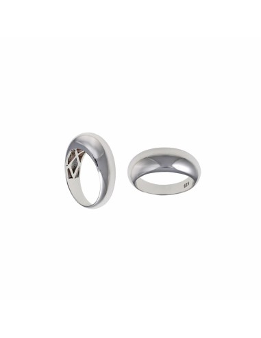 ROUND SMOOTH SILVER RHODIUM RING