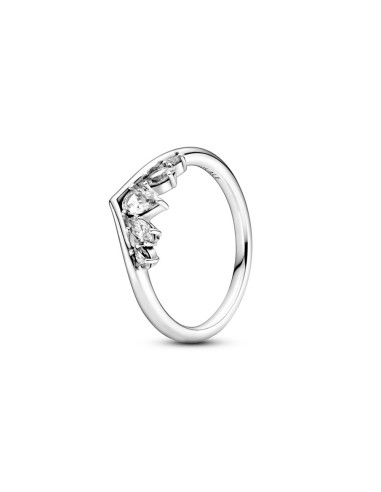 SILVER WISHES RING WITH TRANSPARENT ZIRCONS