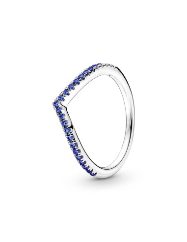 ANILLO PLATA DESEO RELUCIENTE AZUL