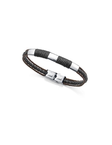 Bracelet VICEROY Steel BLACK SKIN AND Brown