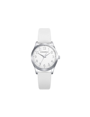 RELOJ VICEROY ACERO ESFERA Y CORREA BLANCA