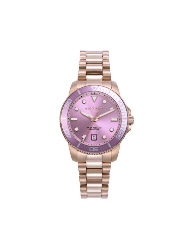 RELOJ VICEROY ACERO IP ROSA BRAZALETE BISEL ALUMUN