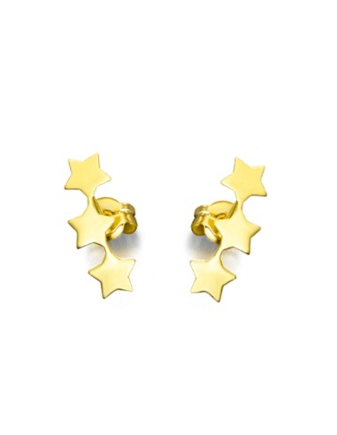 EARRINGS GOLD YELLOW 3 STARS