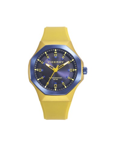 RELOJ VICEROY ALUMINIO AMARILLO Y ACERO IP AZUL CO