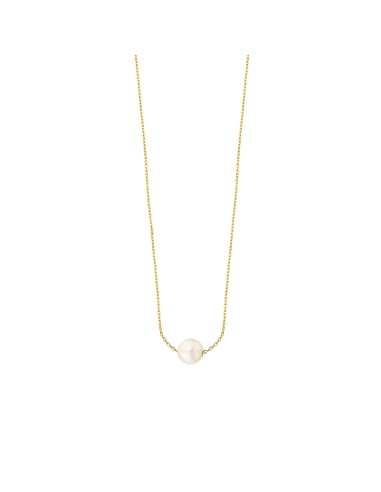 YELLOW GOLD NECKLACE WITH PEARL