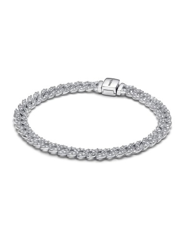 Bracelet PAVE CHAIN SILVER CUBAN TIMELESS