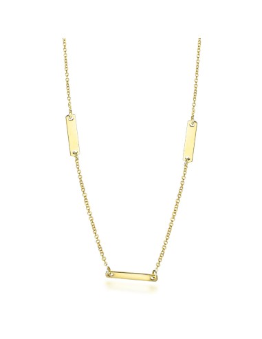 YELLOW GOLD NECKLACE WITH 5 BARS