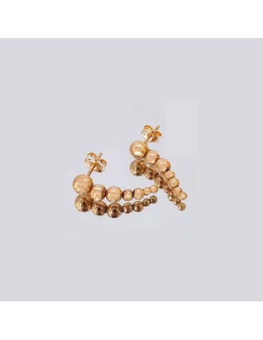 EARRINGS GOLD YELLOW DECREASE SMOOTH BALLS