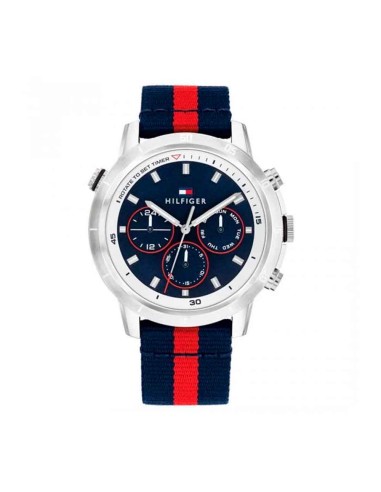 RELOJ TOMMY HILFIGER ACERO ESFERA AZUL CORREA LONA