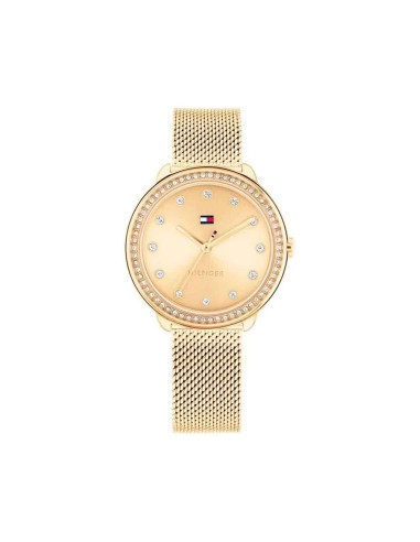 RELOJ TOMMY HILFIGER MILANESA Y ESFERA DORADA