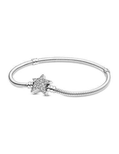 PULSERA PLATA MOMENTS CIERRE ESTRELLA ASIMETRICA