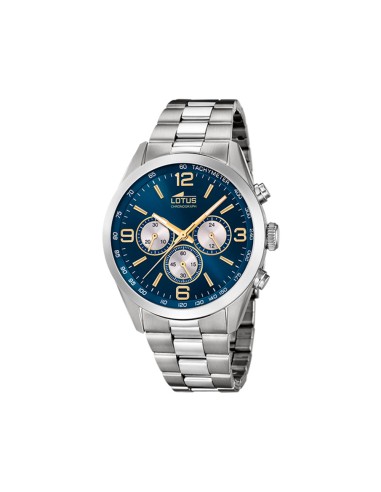 RELOJ LOTUS ACERO CRONO BRAZALETE ESFERA AZUL