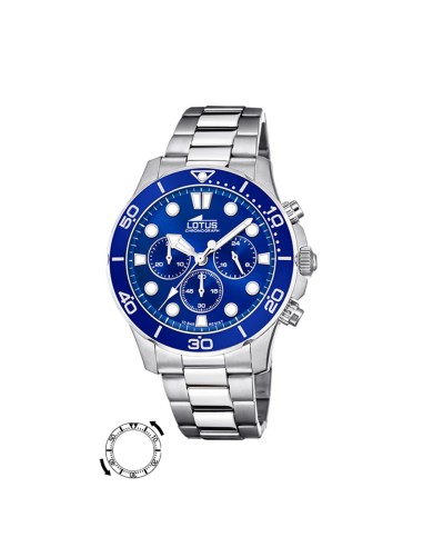 RELOJ LOTUS EXCELLENT ACERO BRAZALETE ESFERA AZUL