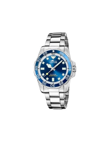 RELOJ LOTUS TRENDY CORREA DE ACERO ESFERA AZUL