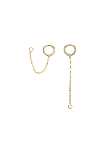 GOLDEN SILVER CHARM CHAIN ​​WITH HOOP