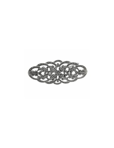 BROCHE PLATA MARCASITAS 158