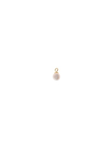 CHARM SILVER GOLD FRESHWATER PEARL