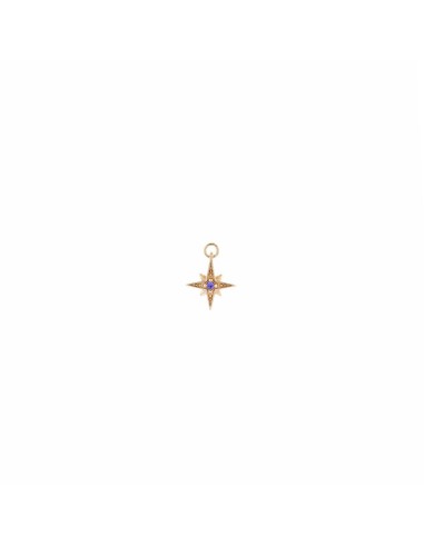 GOLDEN SILVER CHARM POLE STAR WITH ZIRCONIA