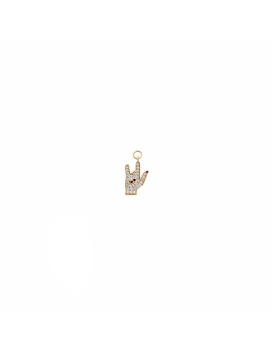GOLDEN SILVER CHARM MALOIK WITH ZIRCONS