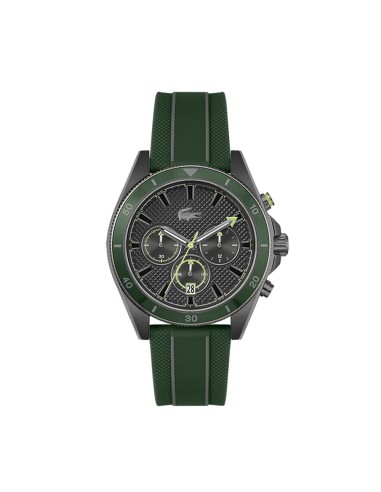 RELOJ LACOSTE MAINSAIL SILICONA VERDE CAJA NEGRA