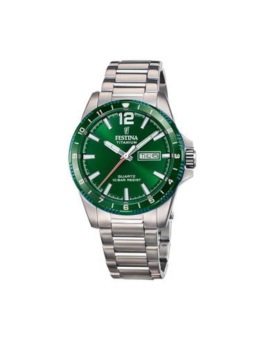 RELOJ FESTINA CALENDARIO TITANIUM ESFERA VERDE