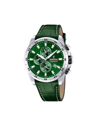 RELOJ FESTINA CRONO CORREA PIEL Y ESFERA VERDE