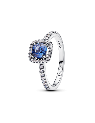 ANILLO IN LEY PLATE AZUL CUADRADO BRILLANT