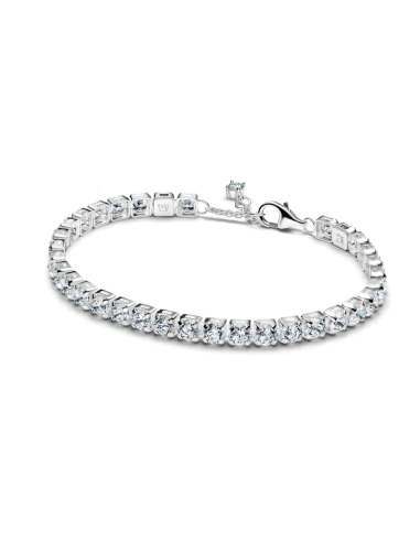 PULSERA EN PLATA DE LEY TENIS ANCHA BRILLANTE